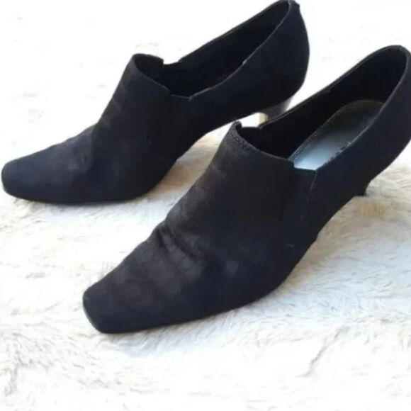 Vintage liz claiborne black slip on heels / 6 - Picture 1 of 6